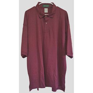 Outer Banks Men's 2XL Burgundy Red Short Sleeve Polo Golf Shirt